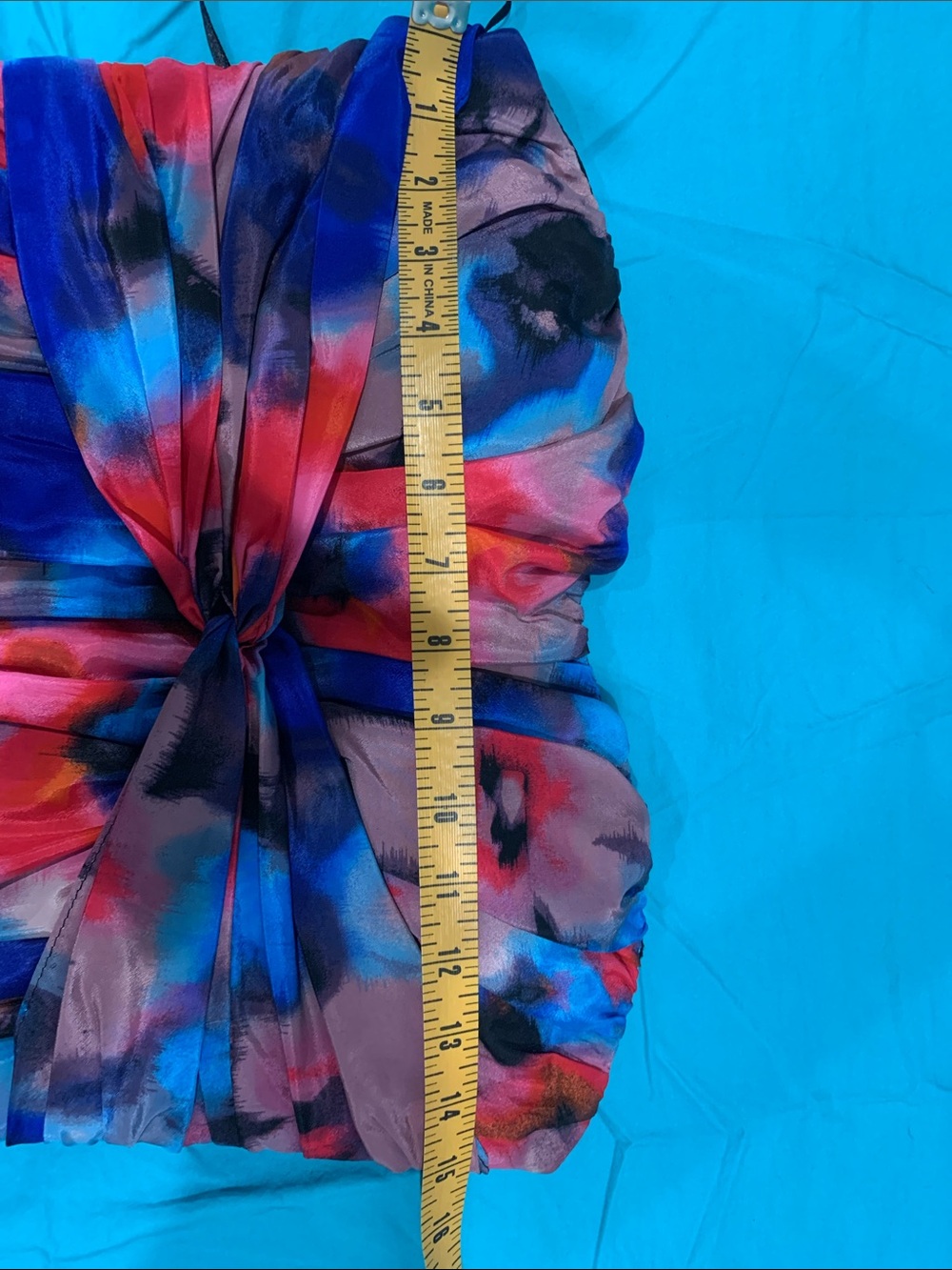 Jessica Simpson Strapless Floral Maxi Dress in Blue, Pink & Purple - Picture 7 of 8